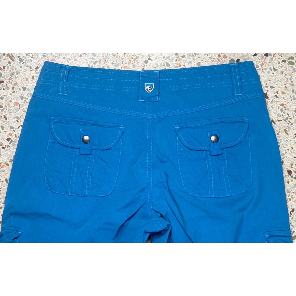 Kuhl Vintage Patina Dye Women's Straight Leg Cargo Blue Pants Size 6 Reg - Picture 10 of 11